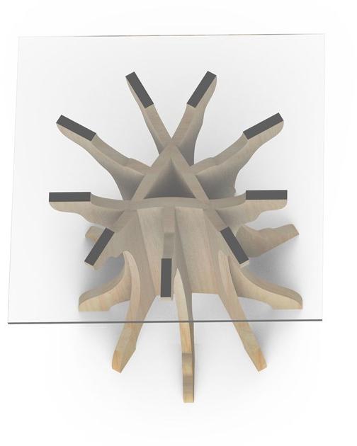 ALBEDO Высокий квадратный журнальный столик из березы Tale sun-id-1512017 - Вид №1