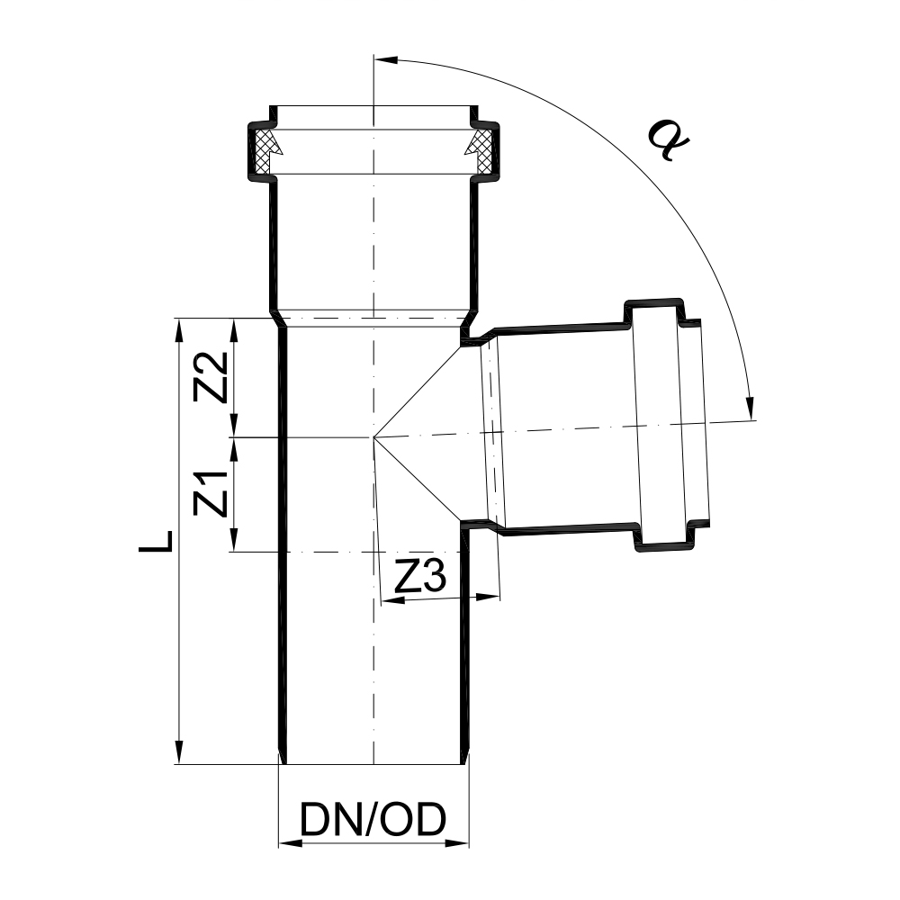 02842 Тройники Tece  - Вид №1