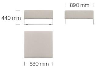 April Furniture Квадратный тканевый садовый пуф Jam sun-id-1449527 - Вид №3