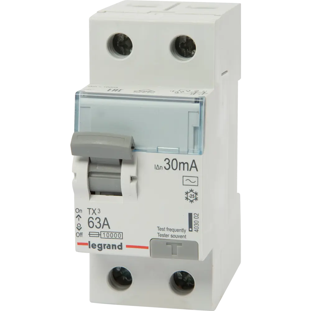 УЗО Legrand TX3 1P N 63 А 30 мА 10 кА AC 403002 STLM-2011906