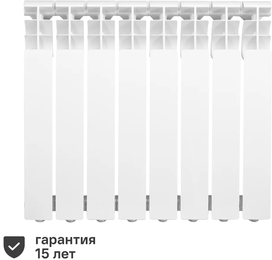 82735978 Радиатор секционный Monlan RU Aluminium 500/96 8 секций боковое подключение алюминий белый STLM-0936601