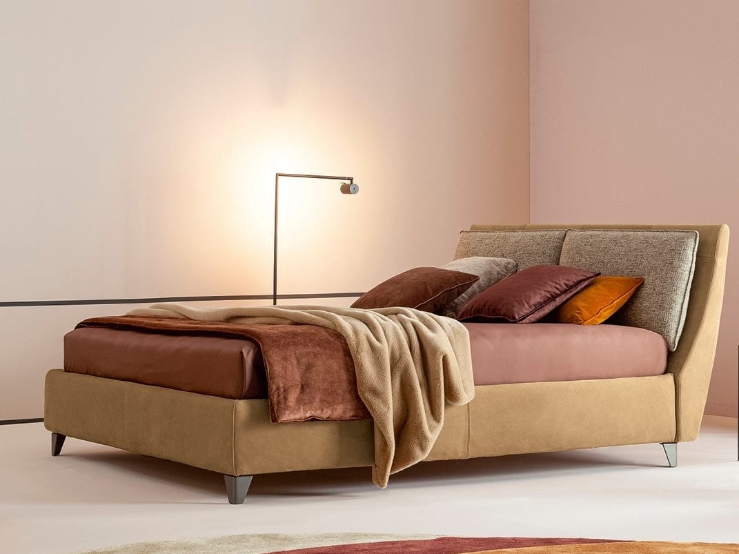 Кожаная двуспальная кровать с мягким изголовьем Twils пентхаус ARCH-00118007 - Вид №7