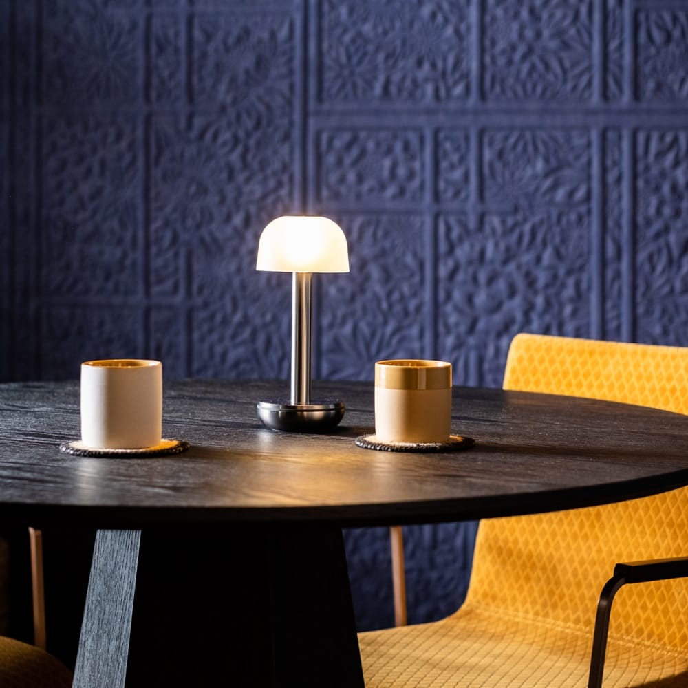 Алюминиевая и стеклянная настольная лампа с диммером Humble Two ARCH-00072894 - Вид №3