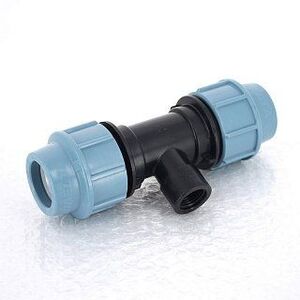 Тройник обжим-В 50 x 1"1/2 для труб ПНД UNIDELTA