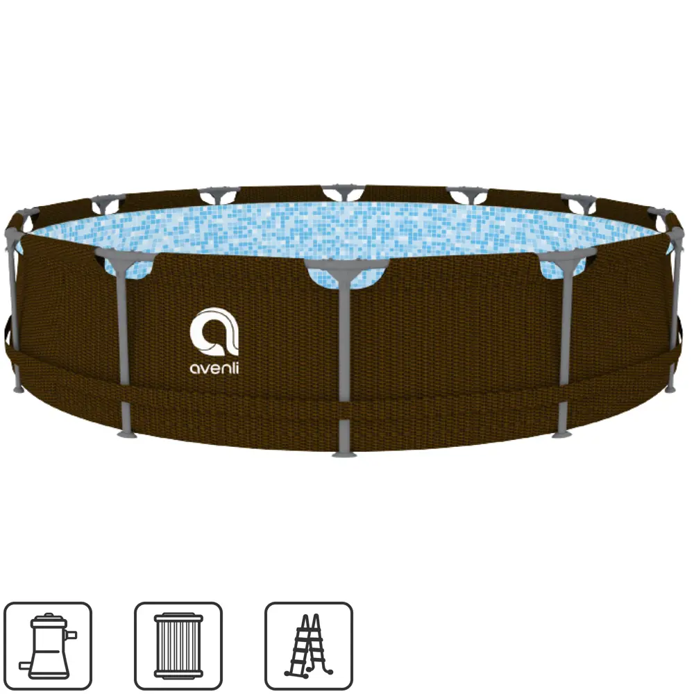 Каркасный бассейн Avenli круглый 360x99 см с насосом 89335102 STLM-0960859 - Вид №7