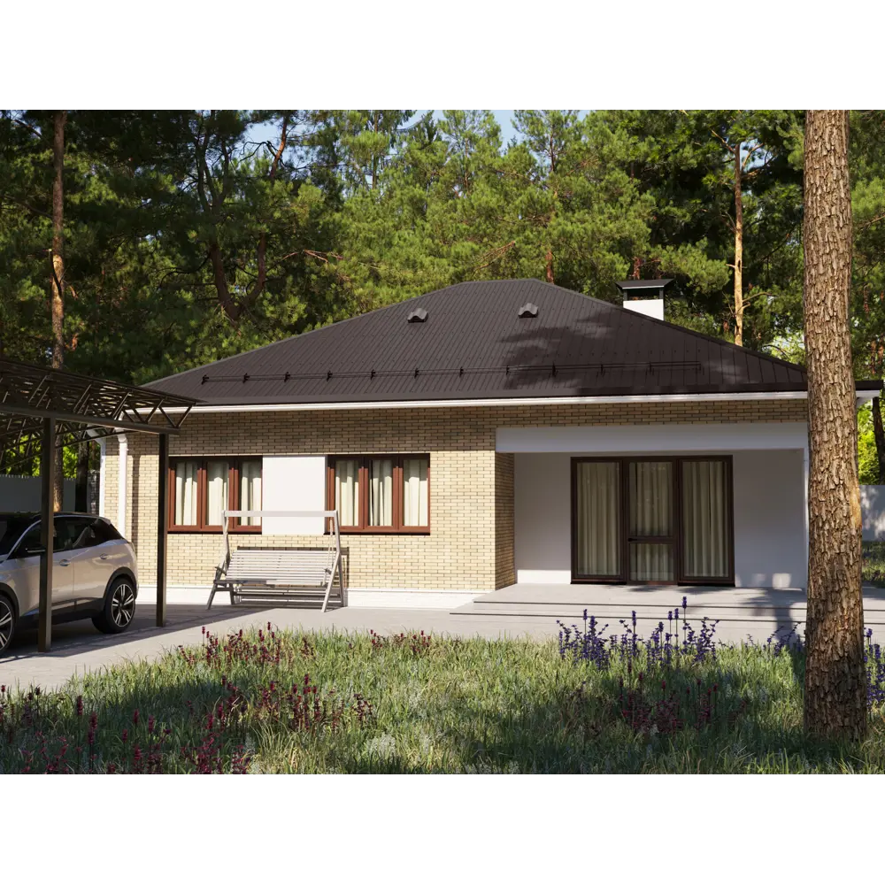 Профнастил С21R 0.45 мм 1051x2000 мм RAL 8017 коричневый 84427744 STLM-2050200 Santreyd  - Вид №2