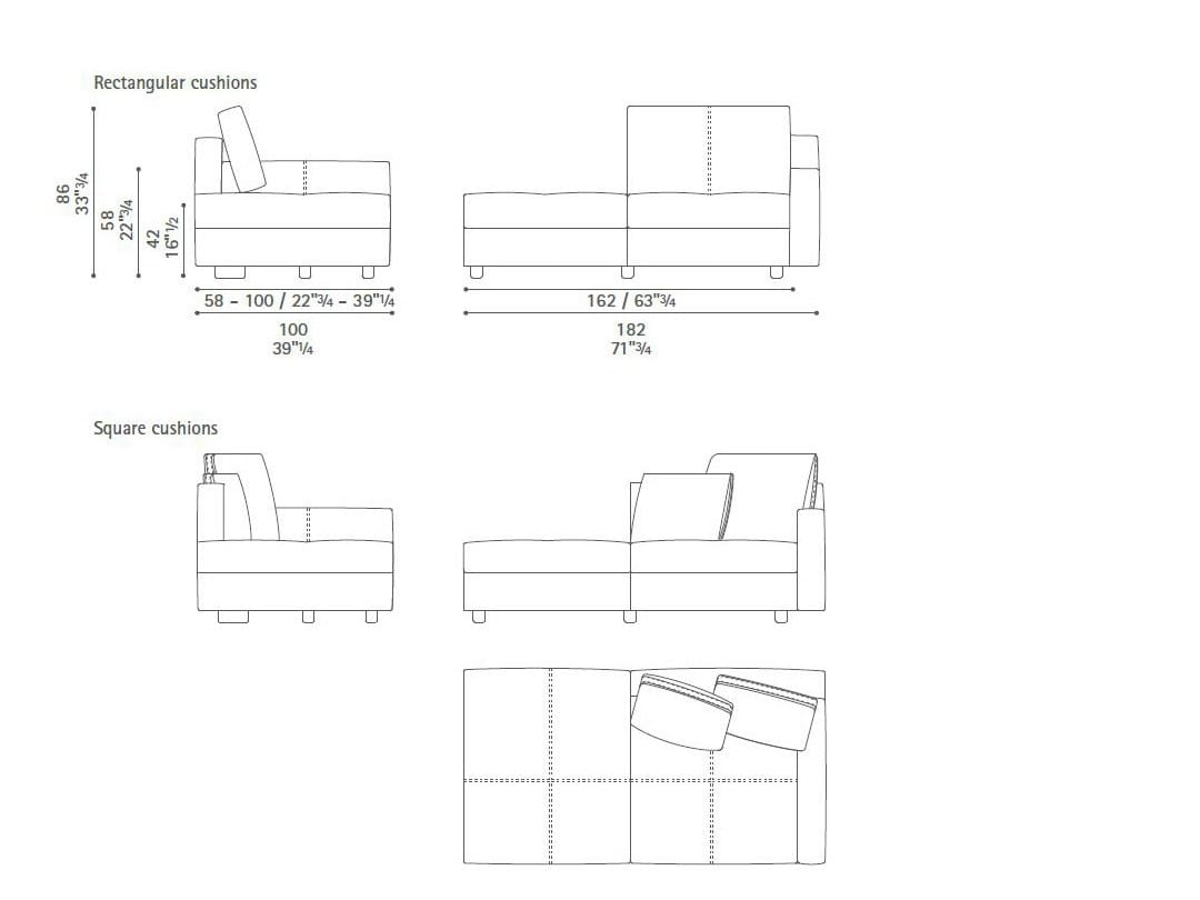 Кожаный модульный угловой диван Poltrona Frau коллекция - диваны и кресла ARCH-00060847 - Вид №13