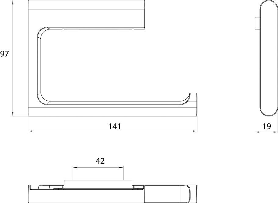 Emco Bad Держатель металлического рулона Flow sun-id-1516529 - Вид №1