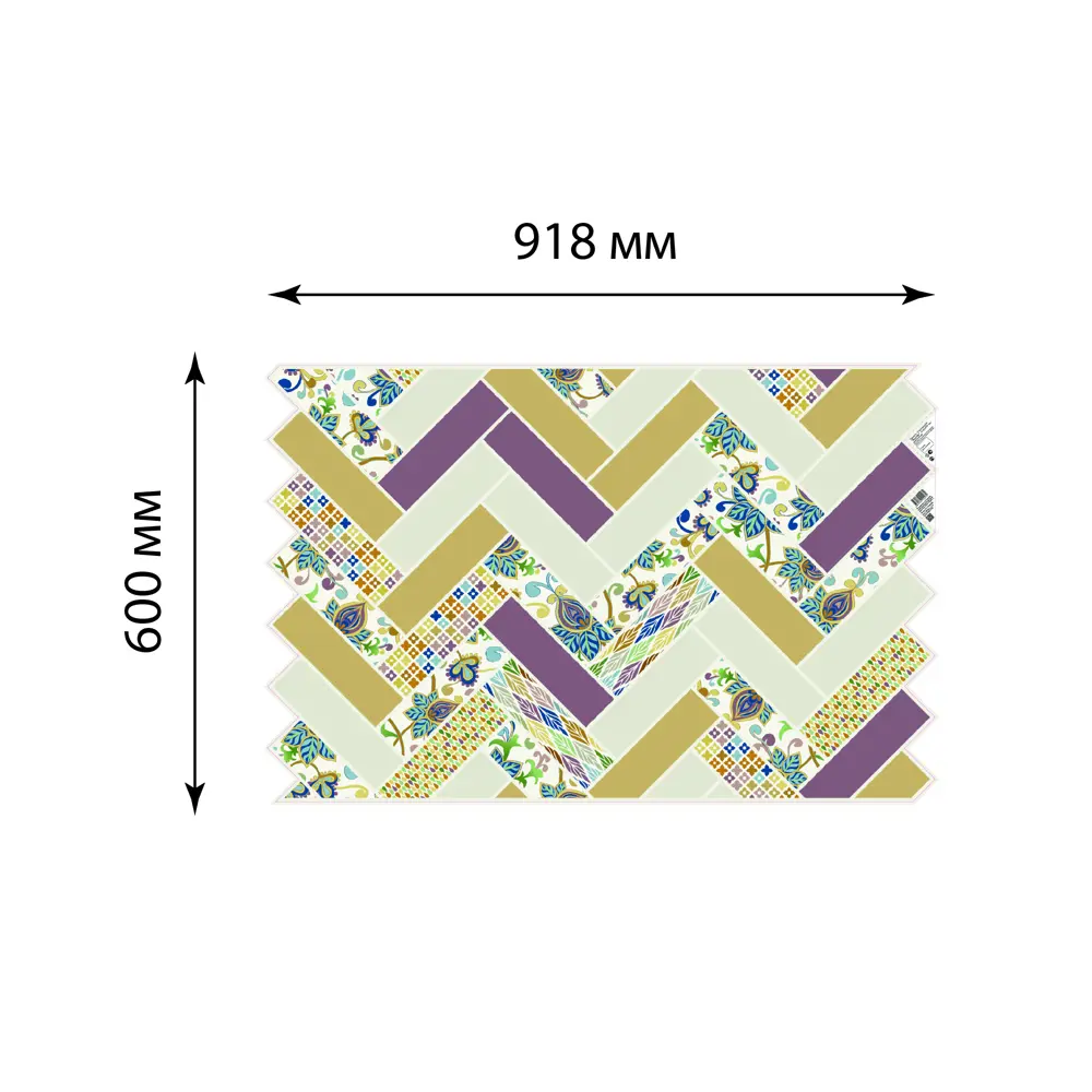 Стеновая панель ПВХ Восток бежевый 600x918x3 мм Santreyd STLM-2062451 - Вид №5