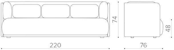 True Design 3-х местный диван Sho sun-id-1471786 - Вид №7