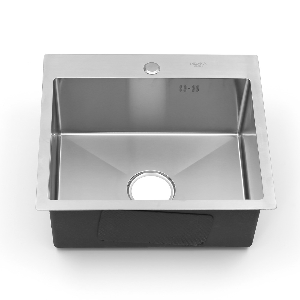 Мойка H5045 MELANA ProfLine 3,0/200 САТИН врезная прямоугольная с коландером H5045 H5045 сатин - Вид №3