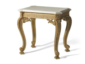 Прямоугольный журнальный столик с мраморной столешницей