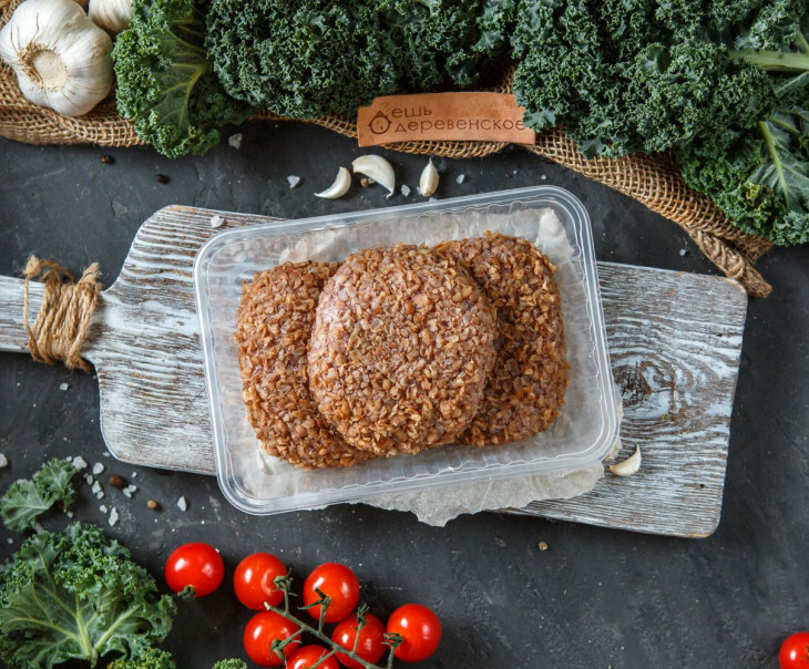 5757 Шницель рубленый из молодой говядины в гречневой панировке Вкусляндия  - Вид №2
