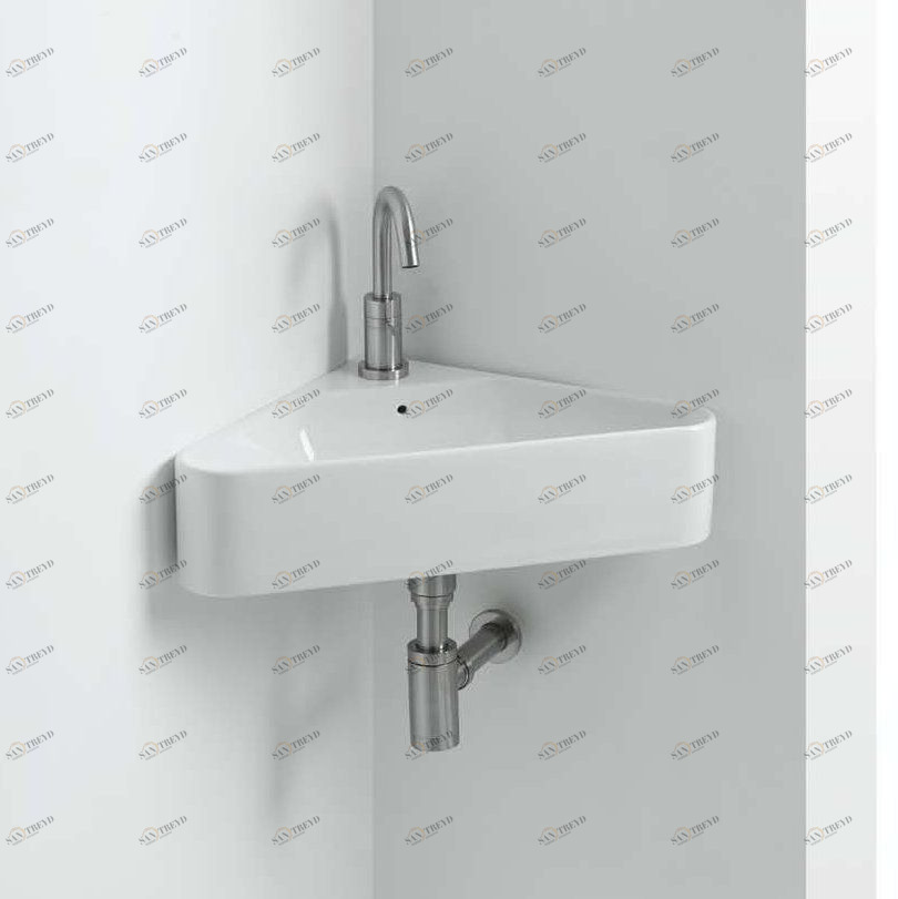 41700 Подвесная раковина настенная овальная   белая Santreyd 