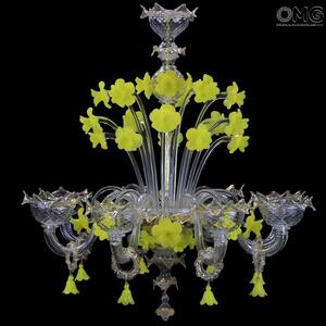 1122 ORIGINALMURANOGLASS Люстра Желтые цветы - Флорал - муранское стекло OMG  см