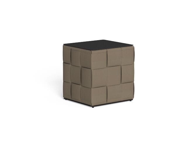 Низкая ткань квадратный садовый журнальный столик Talenti Tressé ARCH-00010425 - Вид №1