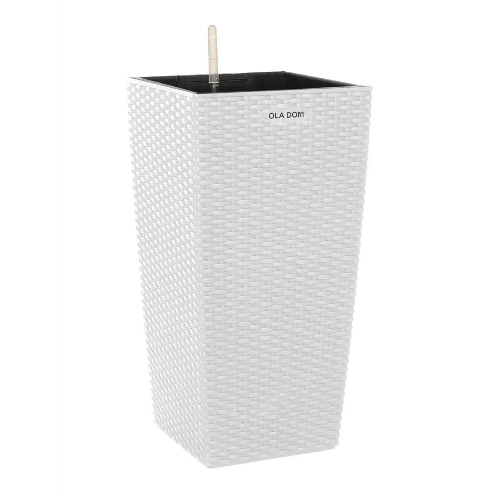 Кашпо для цветов Ola Dom Rattan 14 л белый Santreyd STLM-2179222