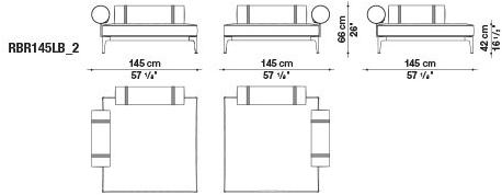 B&B Italia Outdoor 3-х местный тканевый садовый диван Ribes sun-id-1376958 - Вид №26