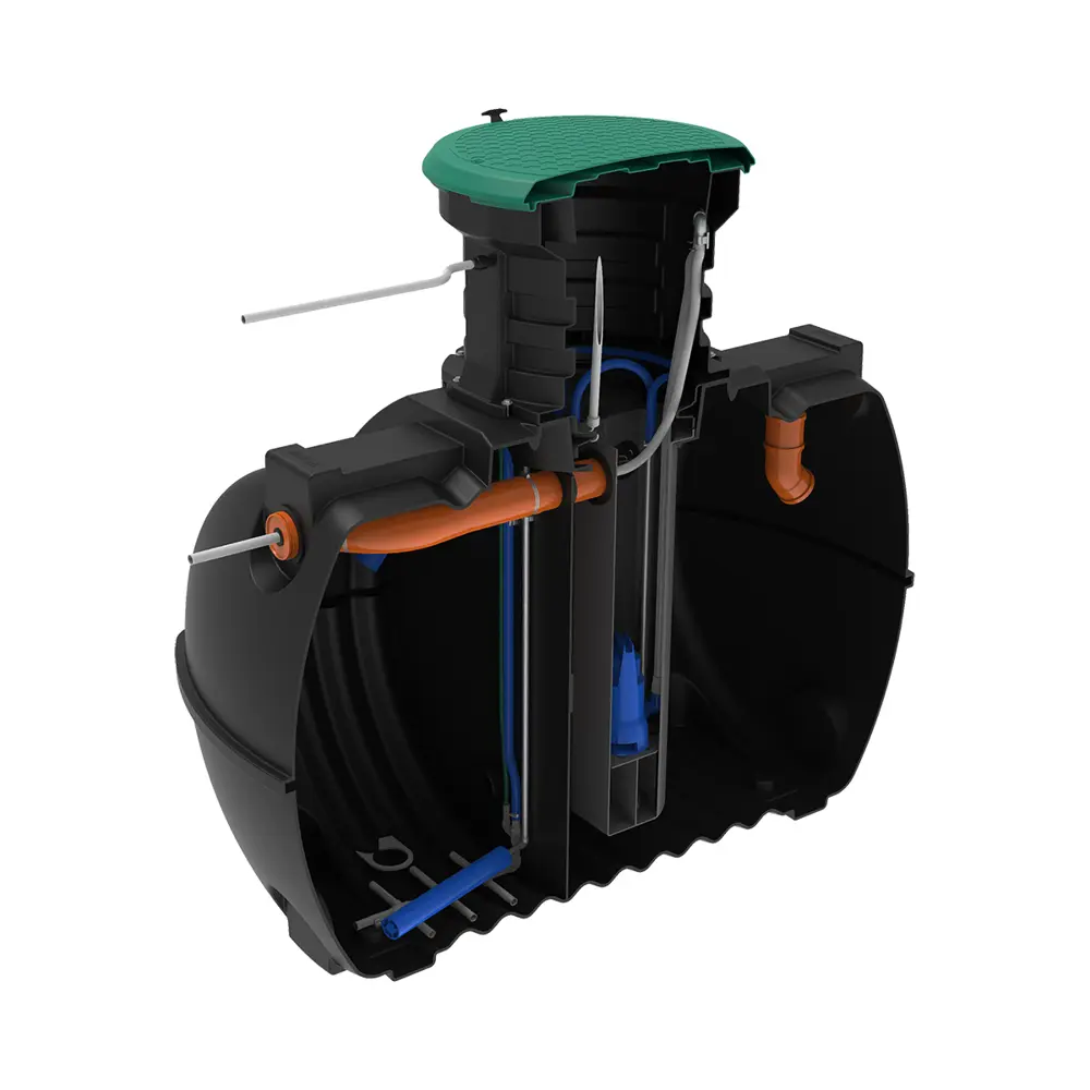 Станция биологической очистки четрыхкамерная Rostok Ground 8 Pro 3500 литров 1600 л/сутки STLM-2121561 - Вид №21