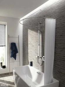 DR700HW Полукруглый карниз для душевой занавески разных размеров, настенный кронштейн PHOS