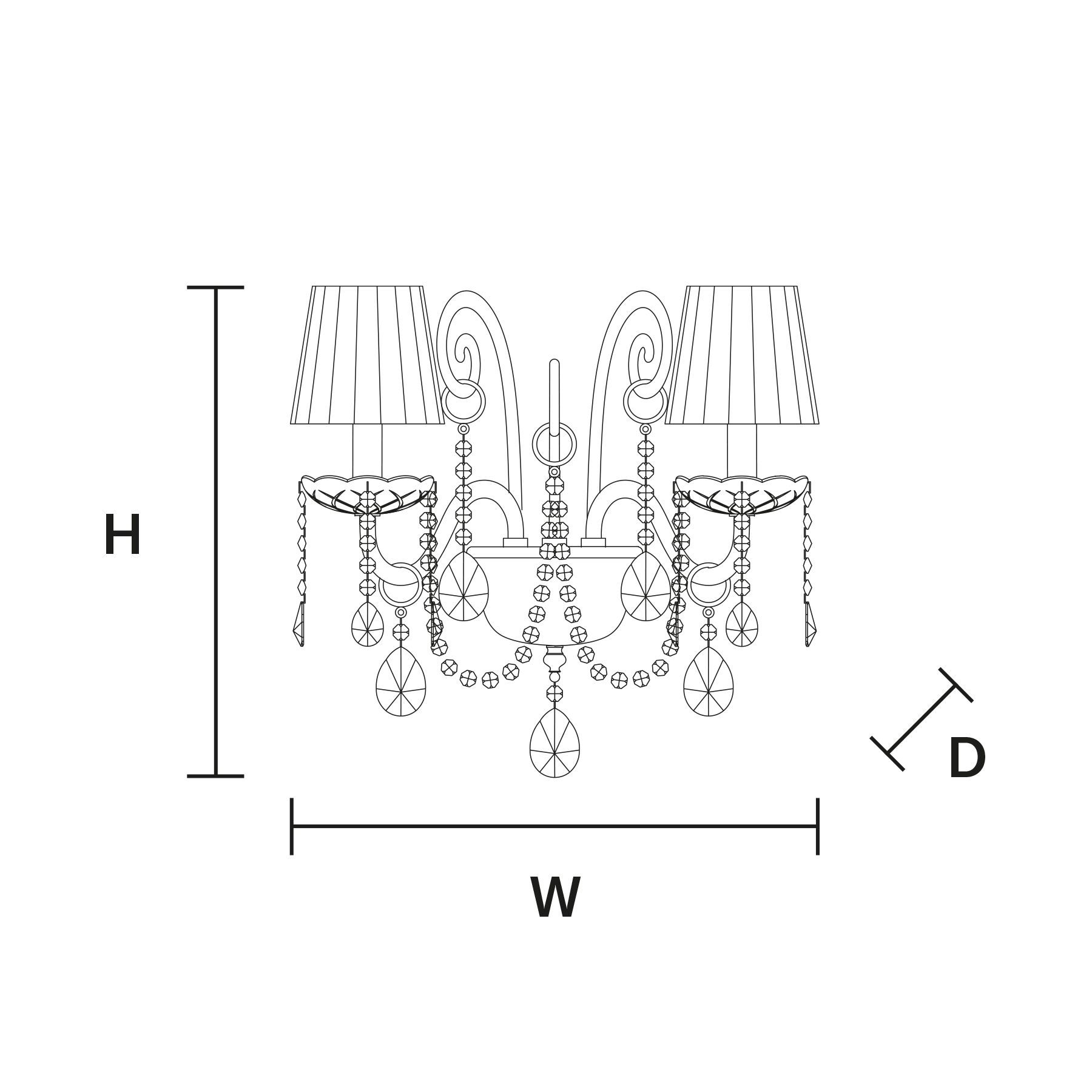 Настенный светильник с кристаллами Masiero Diamond ARCH-00066526 - Вид №2