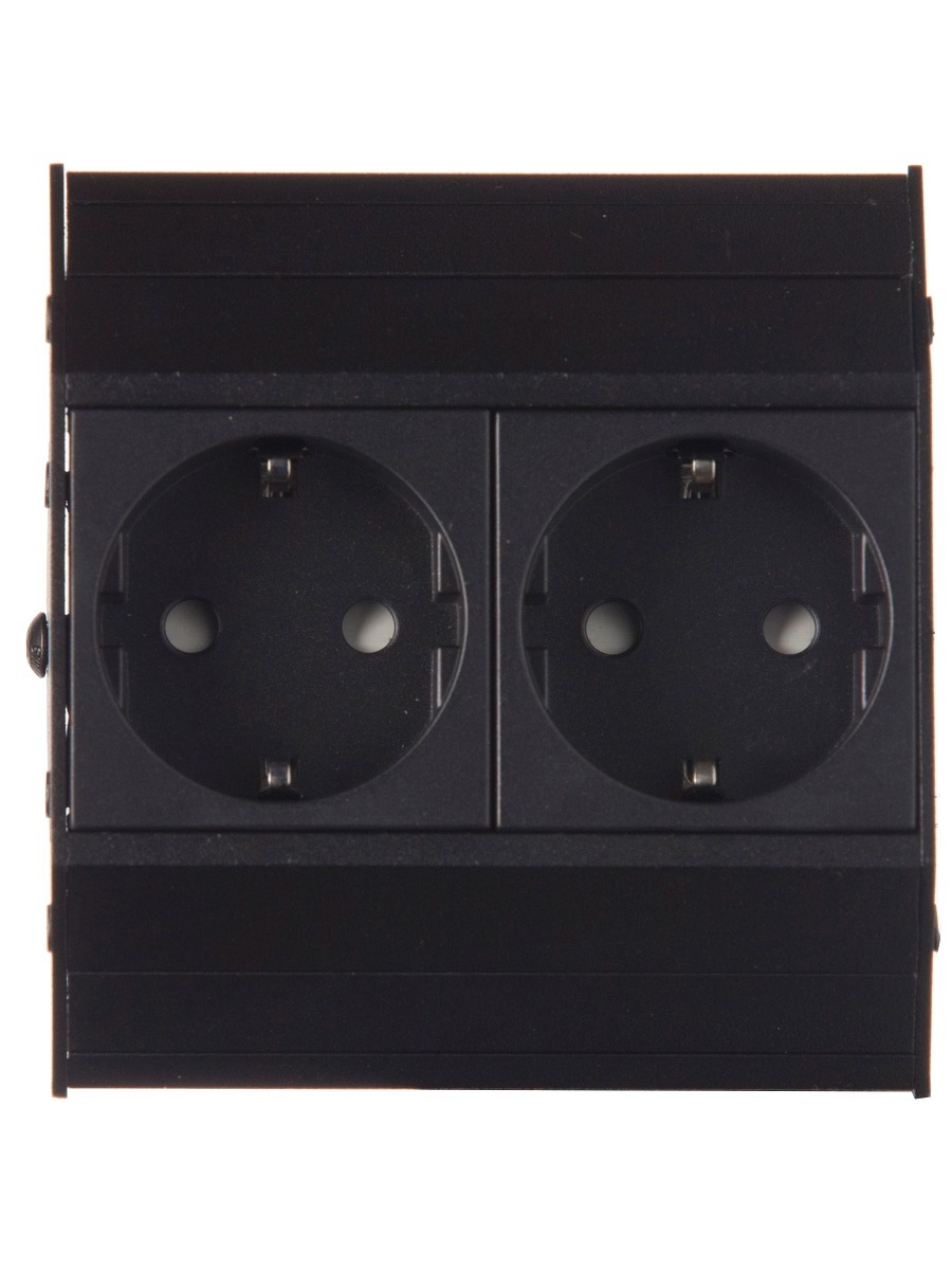 Блок электрических розеток Aspect 12093 Black NAVAKO 