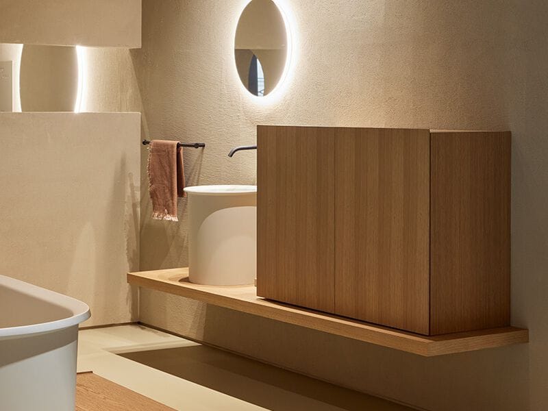Деревянный шкаф для ванной комнаты с дверцами и встроенным освещением Inbani Edge ARCH-00142908 - Вид №5