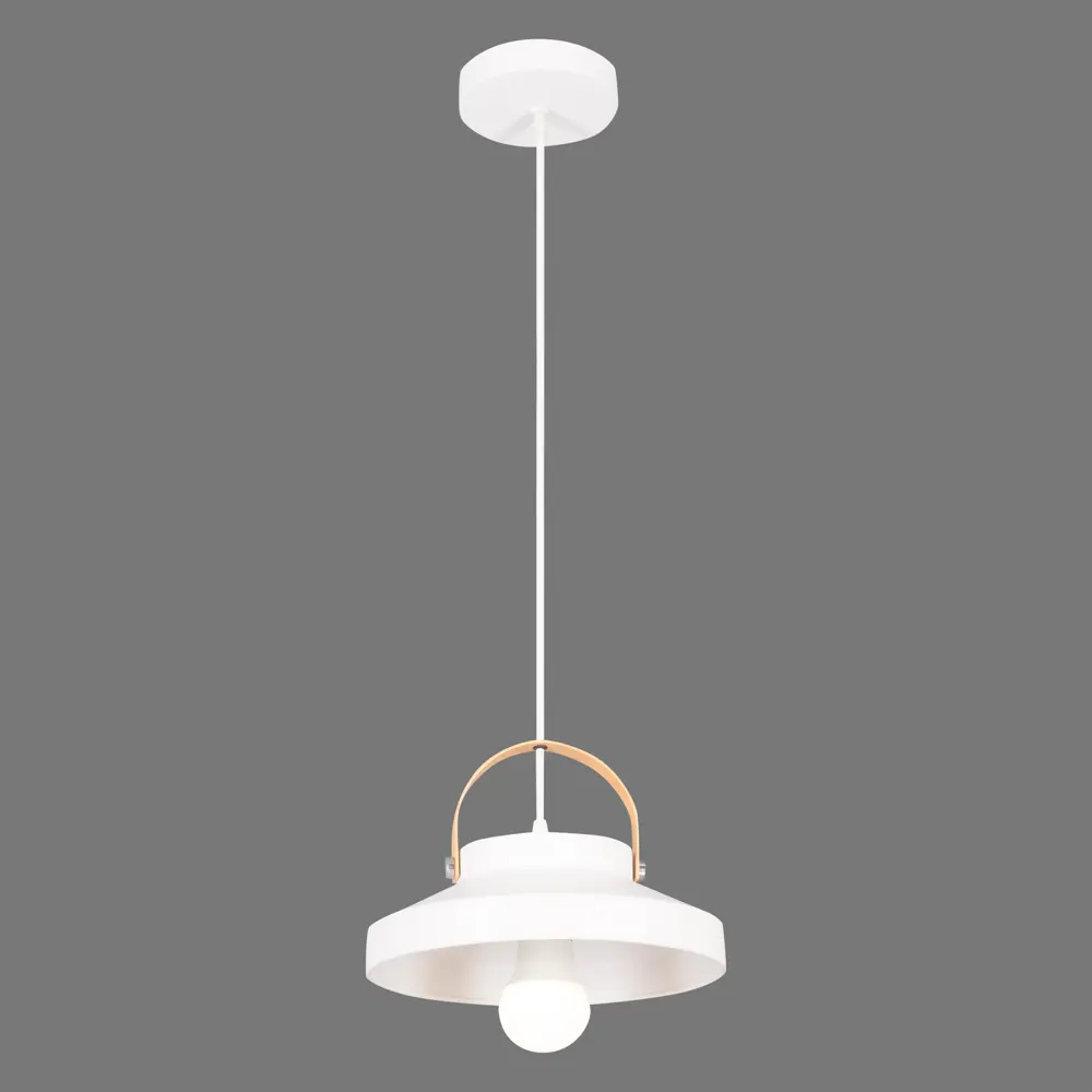 Подвесной светильник Toplight Wendi, 1 лампа, 7 м², цвет белый/дерево STLM-2090661 - Вид №3