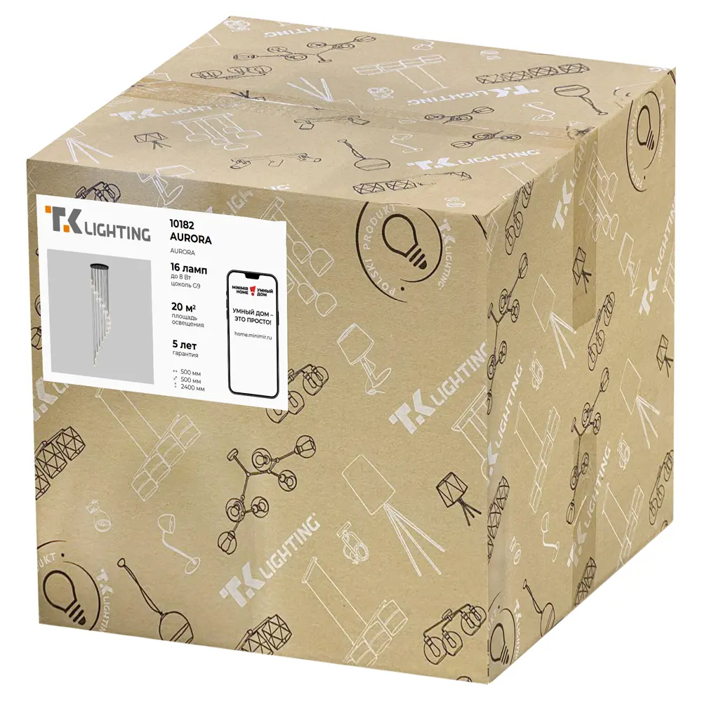 Люстра потолочная Aurora 10182 16 ламп 20 м² цвет черный TK Lighting STLM-2060482 - Вид №4