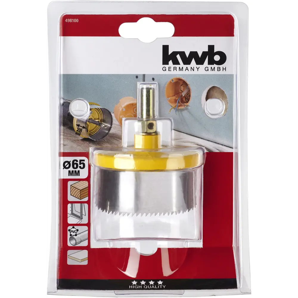 Коронка по дереву KWB 498100 65 мм STLM-2166656 - Вид №1