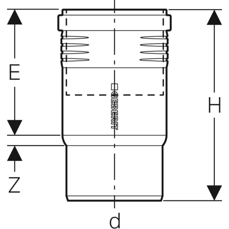 393.218.14.1 Компенсаторная муфта Geberit Silent-Pro Geberit  - Вид №2