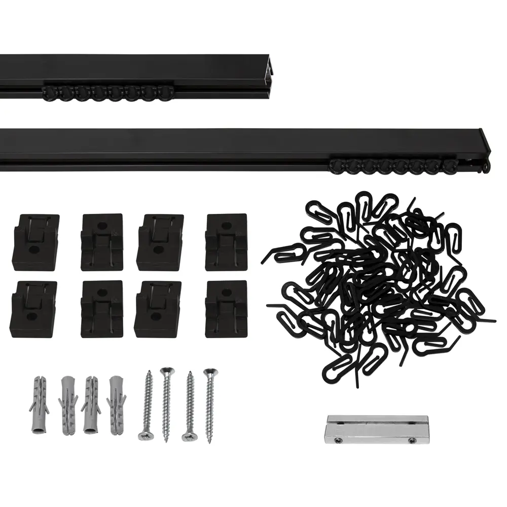 Шинный карниз в наборе однорядный KREAFORTA Pro 400 см алюминий STLM-2206972 - Вид №2
