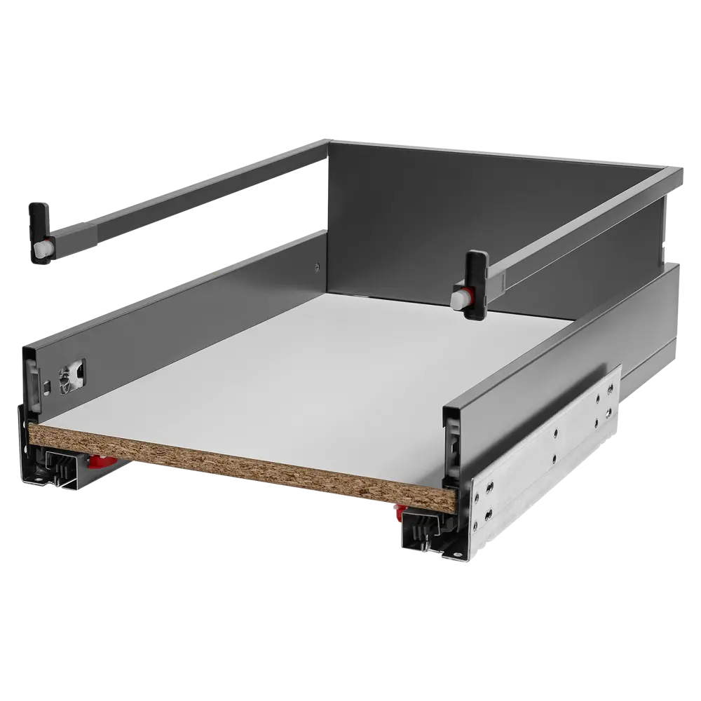 Выдвижной ящик с доводчиком 40x19x50 см KONSENSA ЛДСП/металл цвет серый Flowbox STLM-2205406 - Вид №1