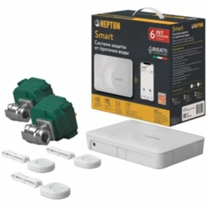 Система защиты от протечки воды Neptun Bugatti Smart 1/2" Tuya 2 крана 3 датчика