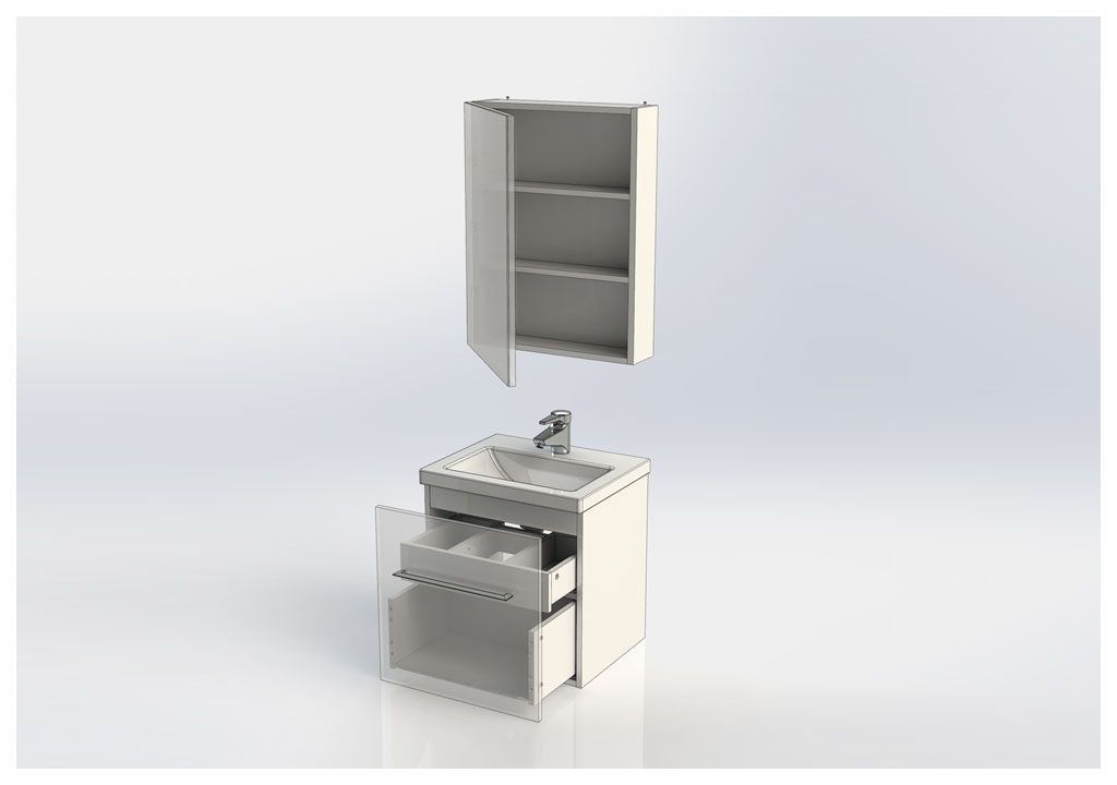 Мебель для ванной Aquanet Порто 50 белый 00196675 - Вид №8