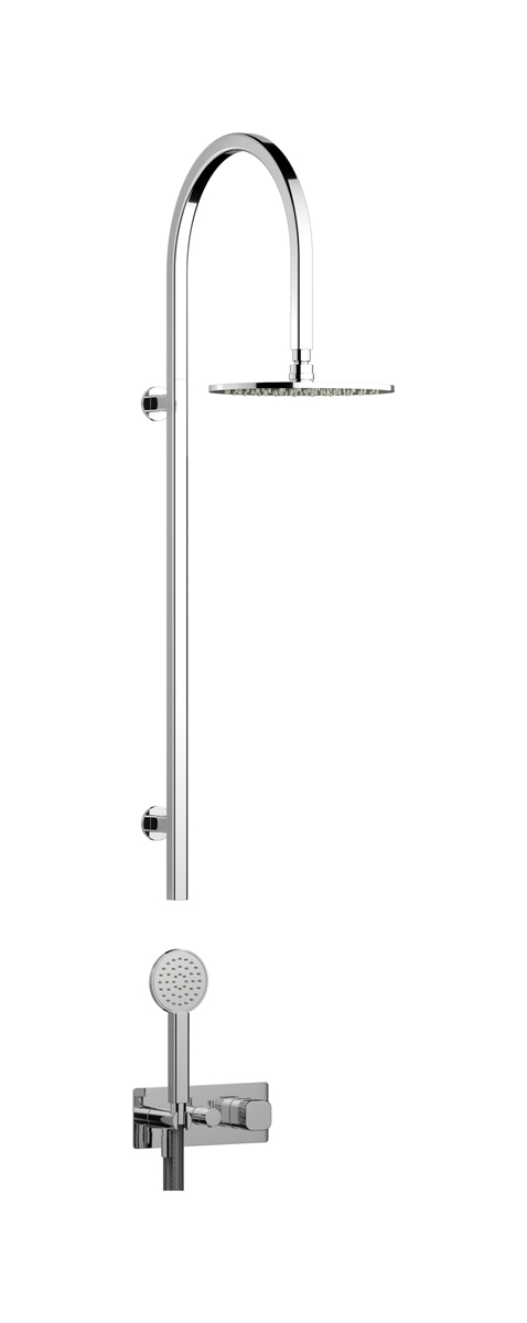 Душевая колонна в комплекте с душевым гарнитуром. WE ARE IB eo800cc_2 Chrome Elio