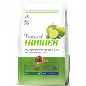 ПР0049152 Корм для собак TRAINER Natural для крупных пород сыровяленая ветчина, рис сух.3кг NATURAL TRAINER