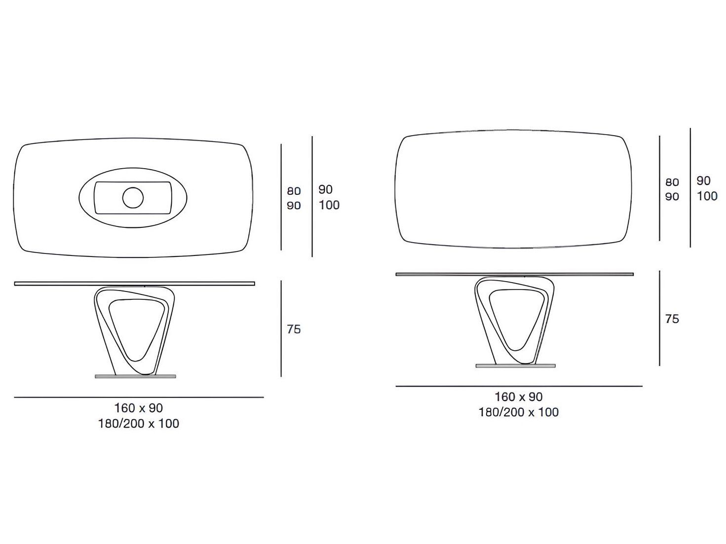 Обеденный стол Pacini & Cappellini Mobius ARCH-00020148 - Вид №2
