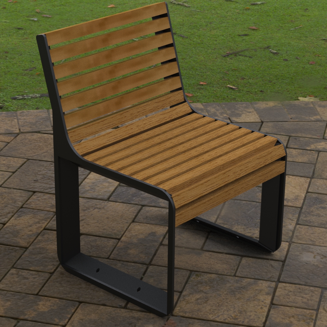 14243 ГОРОД Modern 2, кресло парковое, опоры чугунные LAB.Space  - Вид №1