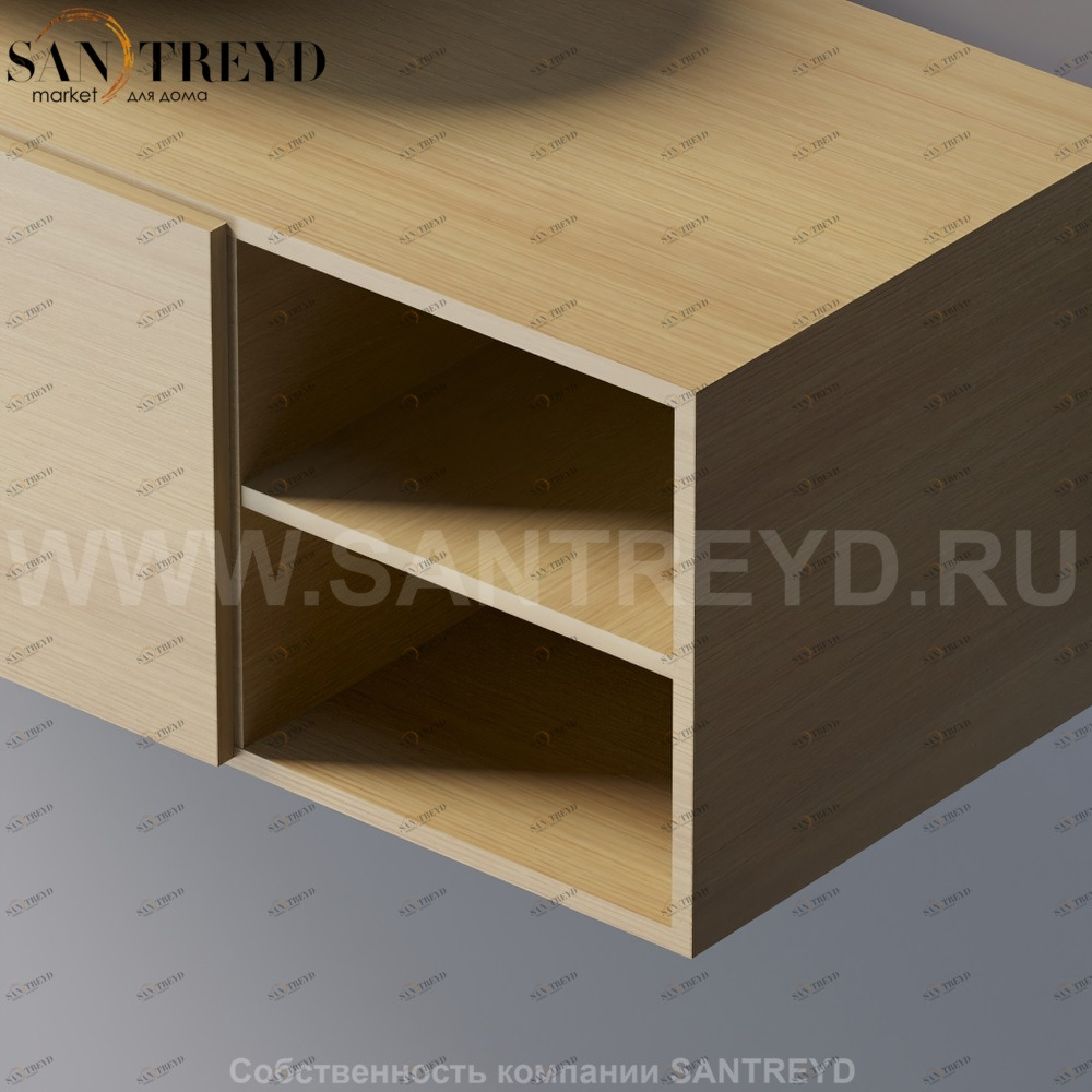 LATO Открытое место для хранения справа из натурального дуба ALG4040RT2 Agape