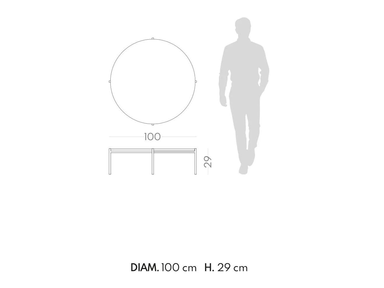 Круглый журнальный столик из нержавеющей стали и дерева PRADDY Miller ARCH-00051875 - Вид №2