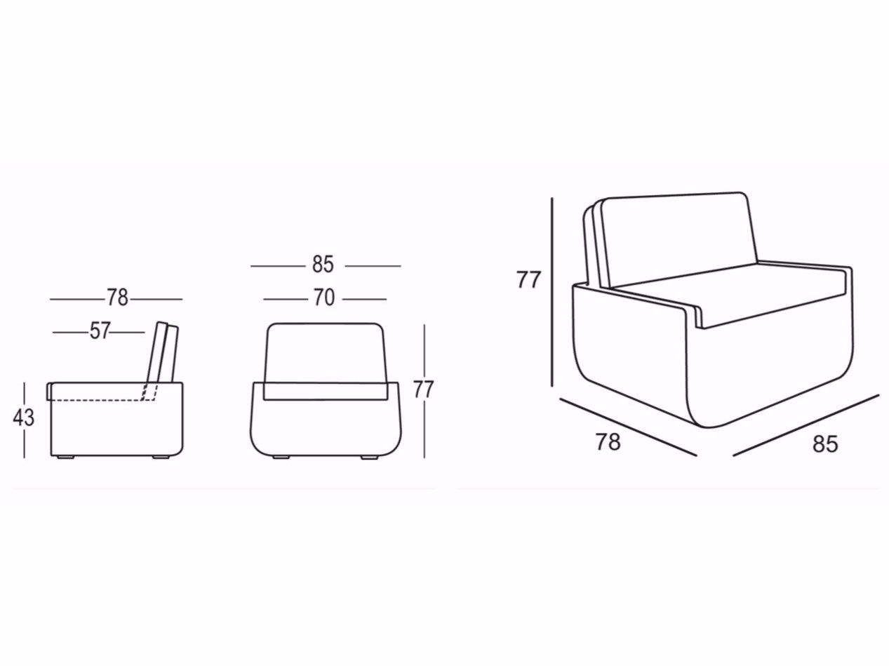 Полиэтиленовое садовое кресло PLUST Bold ARCH-00090588 - Вид №8