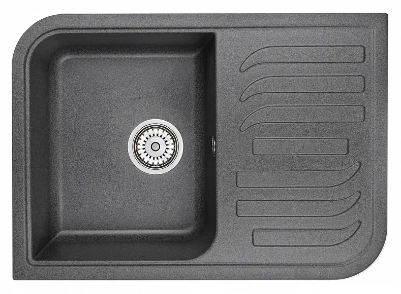 7001, ГРАФИТ (ЧЁРНО-СЕРЫЙ), кухонная мойка, кварц