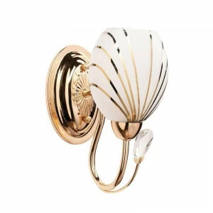 Бра со стеклянным плафоном белое "Фиеста" 267022201 MW-LIGHT ФИЕСТА 00-3927755 Белый;золото