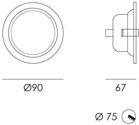 NEXO LUCE Встраиваемый светодиодный уличный потолочный светильник Inlux recessed 5197 - Вид №1