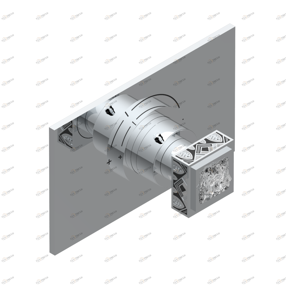 A2R-5100B Ручка регулировки для термостата THG, арт.5100A 1/2" и 5200A 3/4" Thg-paris Masque de Femme, lunaire Хром A2R 5100B  A02 CAT.A