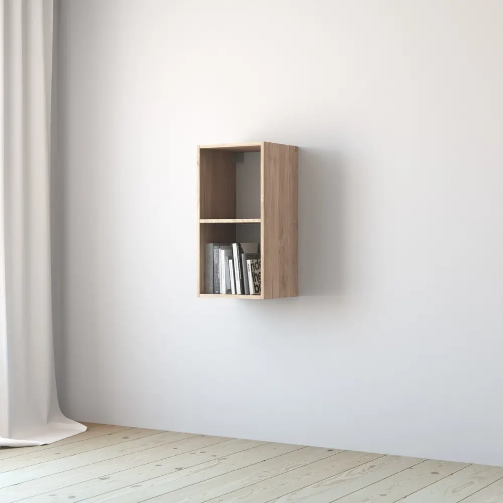 Стеллаж Spaceo KUB 2 секции 36x70.5x31.7 см ЛДСП цвет гикори джексон STLM-2203744 - Вид №11