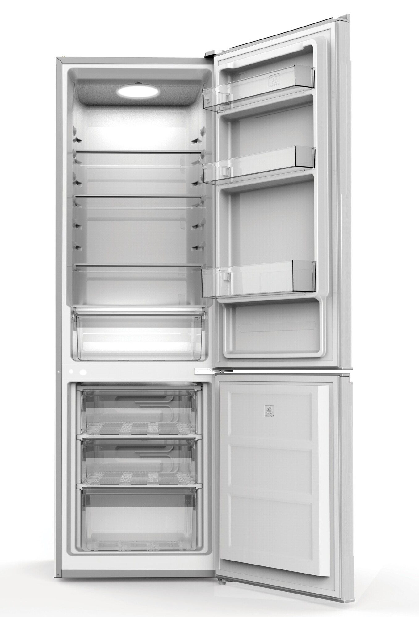 9193431 Холодильник с морозильником   WILLMARK RF-357DC белый STDN-0003246 - Вид №1