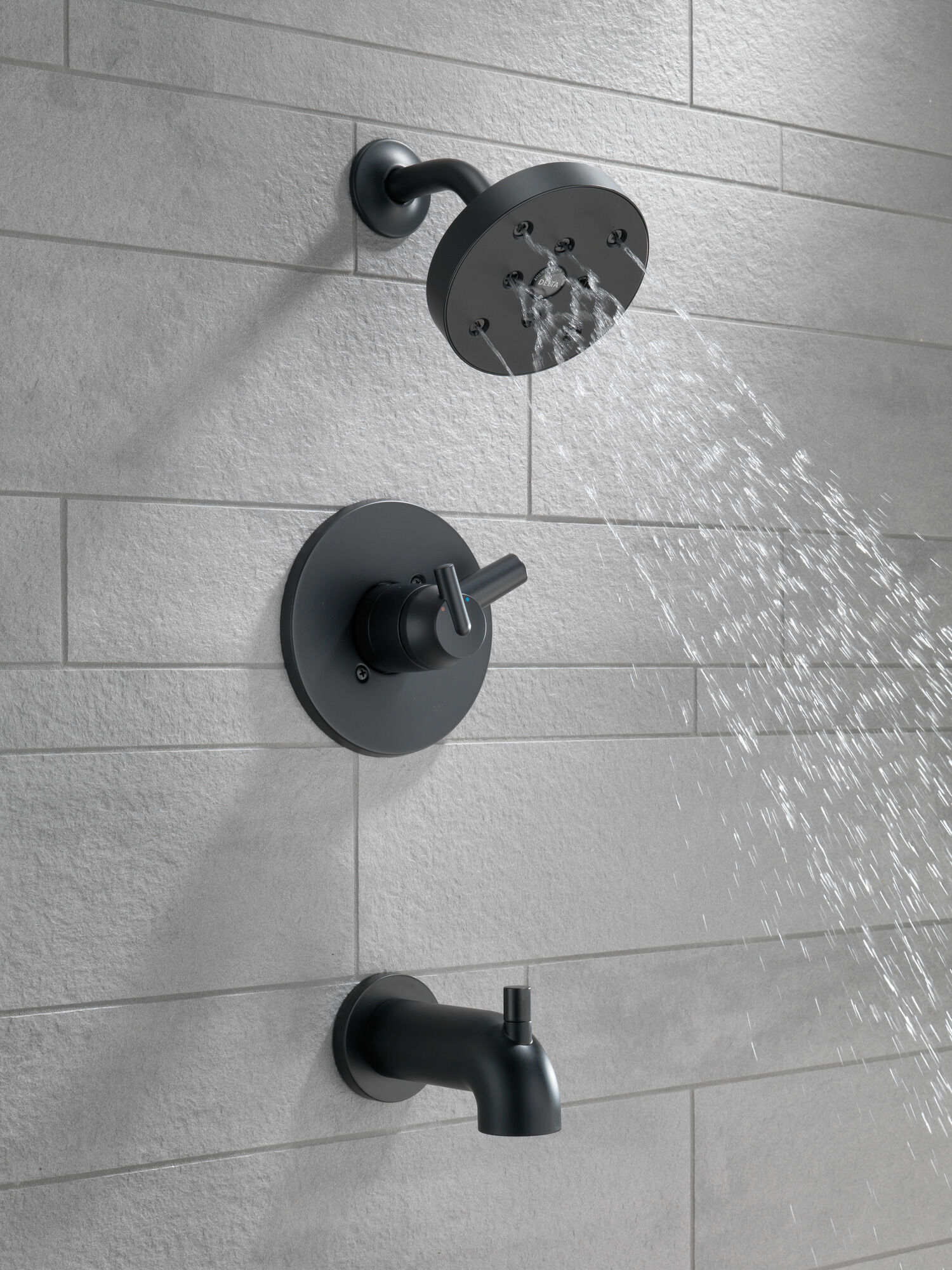 T17459-BL Monitor® 17 Series H2Okinetic® для ванны и душа Delta Faucet Trinsic Матовый черный  - Вид №3