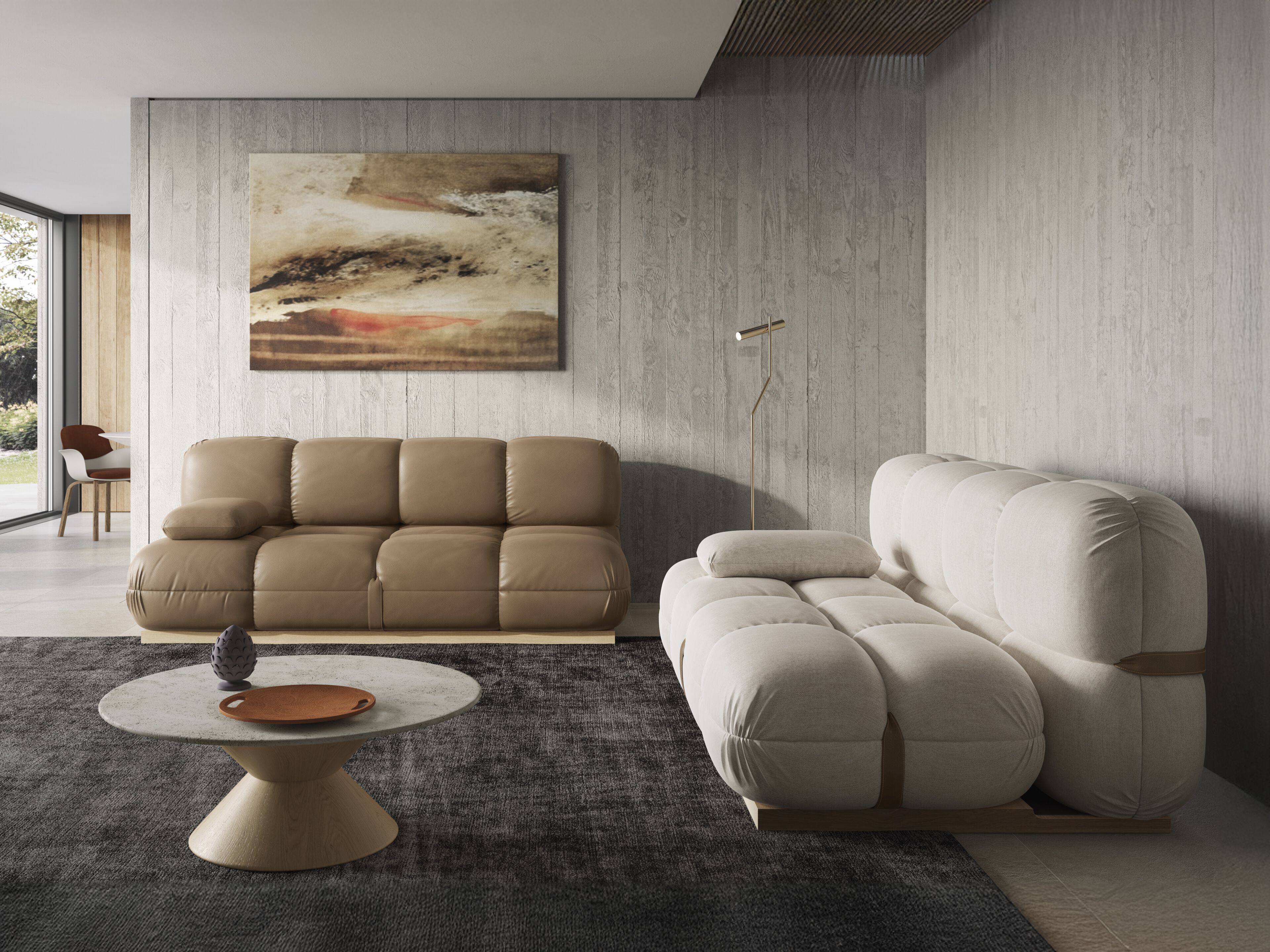 Диван-кровать из ткани Natuzzi Italia SOHAY ARCH-00054638 - Вид №2